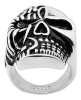 Кольцо ZIPPO, серебристое, в форме черепа, нержавеющая сталь, 2,3x3,3x0,5 см, диаметр 19,1 мм