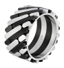 Кольцо ZIPPO, серебристо-чёрное, нержавеющая сталь, 1,2x0,25 см, диаметр 21 мм