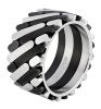 Кольцо ZIPPO, серебристо-чёрное, нержавеющая сталь, 1,2x0,25 см, диаметр 21,7 мм