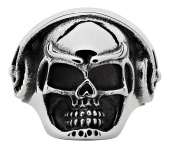 Кольцо ZIPPO, серебристое, в форме черепа, нержавеющая сталь, диаметр 20,4 мм