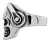 Кольцо ZIPPO, серебристое, в форме черепа, нержавеющая сталь, диаметр 21 мм