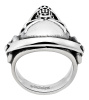 Кольцо ZIPPO, серебристое, в форме черепа, нержавеющая сталь, диаметр 21,7 мм