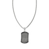 Подвеска ZIPPO Black Crystal Pendant Necklace, серебристо-чёрная, с цепочкой 60 см, сталь, 35 мм