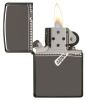 Зажигалка ZIPPO Classic с покрытием Black Ice ®, латунь/сталь, чёрная, глянцевая, 38x13x57 мм