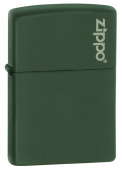 Зажигалка ZIPPO Green Matte, латунь с порошковым покрытием, зеленая, матовая, 38x13x57 мм