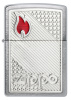 Зажигалка ZIPPO Classic с покрытием Brushed Chrome, латунь/сталь, серебристая, 38x13x57 мм