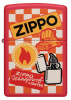 Зажигалка ZIPPO Retro Design с покрытием Red Matte, латунь/сталь, красная, матовая, 38x13x57 мм