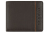 Портмоне BUGATTI Banda, с защитой данных RFID, коричневое, кожа козы/полиэстер, 10,5х2х8,3 см
