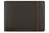 Портмоне BUGATTI Banda, с защитой данных RFID, коричневое, кожа козы/полиэстер, 12,5х2х9 см