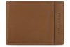 Портмоне BUGATTI Banda, с защитой RFID, коньячного цвета, кожа козы/полиэстер, 12,5х2х9 см
