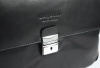 Портфель BUGATTI Romano 15'', чёрный, натуральная воловья кожа, 40х12х30 см