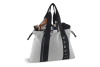 Сумка-шоппер женская BUGATTI Ambra, серо-черный цвет, хлопок/полиэстер, 45х10х34 см
