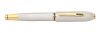 Перьевая ручка Cross Peerless 125. Цвет - платиновый/позолота, перо - золото 18К/родий
