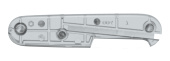 Задняя накладка для ножей VICTORINOX 91 мм, пластиковая, полупрозрачная серебристая