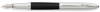 Перьевая ручка FranklinCovey Lexington. Цвет - черный + хром.