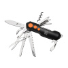 Нож перочинный Stinger, 96 мм, 15 функций, материал рукояти: алюминий, PP (черный/оранжевый)