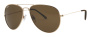 Очки солнцезащитные ZIPPO, унисекс, золотистые, оправа из меди, поляризационные линзы