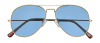 Очки солнцезащитные ZIPPO, унисекс, золотистые, оправа из меди, голубые линзы