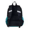 Рюкзак TORBER CLASS X Mini, чёрный/бирюзовый с орнаментом, полиэстер 900D + Мешок для обуви в подаро