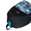 Рюкзак TORBER CLASS X Mini, чёрный/бирюзовый с орнаментом, полиэстер 900D + Мешок для обуви в подаро