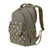 Рюкзак TORBER CLASS X, темно-зеленый "Листья", 45 x 30 x 18 см + Мешок для сменной обуви в подарок!