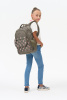 Рюкзак TORBER CLASS X, темно-зеленый "Листья", 45 x 30 x 18 см + Мешок для сменной обуви в подарок!