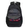 Рюкзак TORBER CLASS X, чёрный с орнаментом, 45 x 30 x 18 см + Мешок для сменной обуви в подарок!