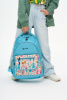 Рюкзак TORBER CLASS X, зелёный с орнаментом, 45 x 30 x 18 см + Мешок для сменной обуви в подарок!