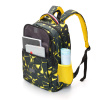 Рюкзак TORBER CLASS X, черно-желтый с орнаментом, полиэстер, 45 x 30 x 18 см + Пенал в подарок!