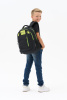 Рюкзак TORBER CLASS X, черный с зеленой вставкой, 45 x 32 x 16 см +Мешок для сменной обуви в подарок