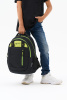 Рюкзак TORBER CLASS X, черный с зеленой вставкой, полиэстер 900D, 45 x 32 x 16 см