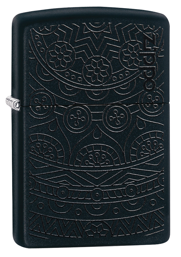 Зажигалка Black Matte Tone on Tone Design ZIPPO 29989