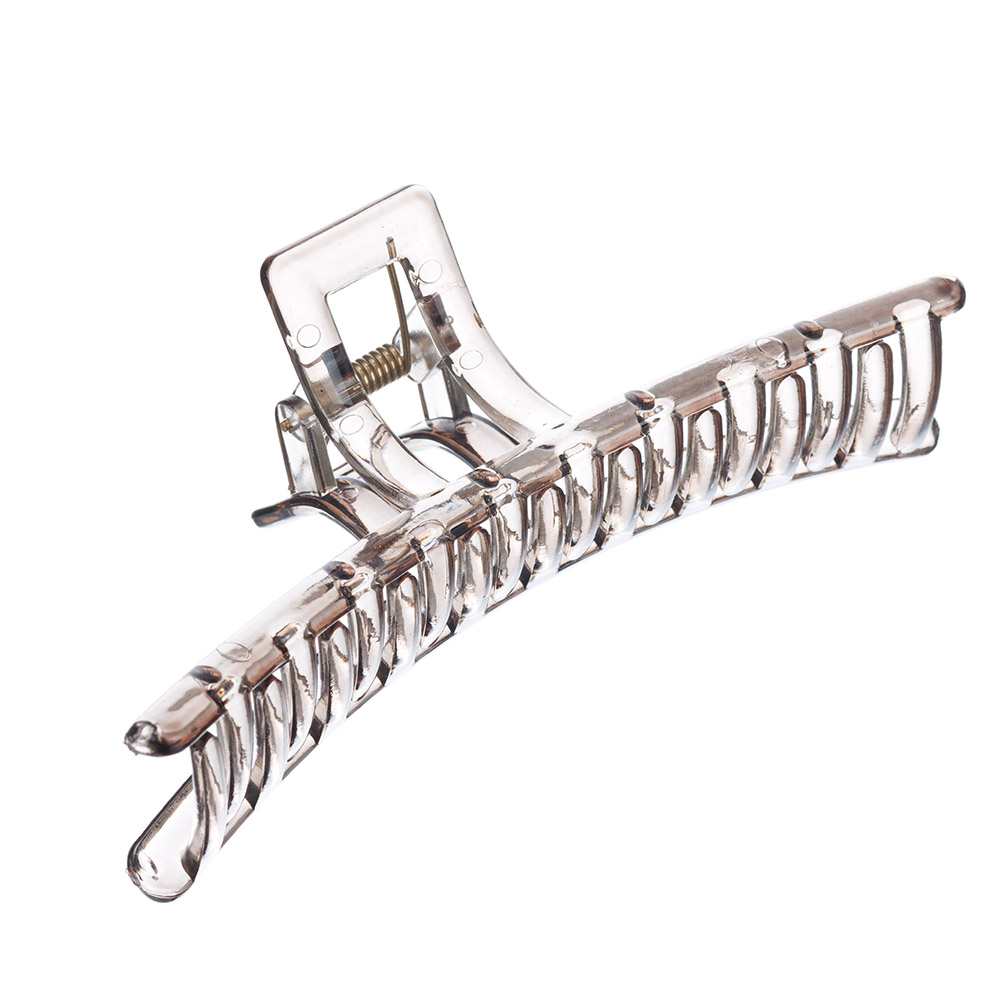 Заколка-краб для волос, цвет серый прозрачный DEWAL BEAUTY 3000BD