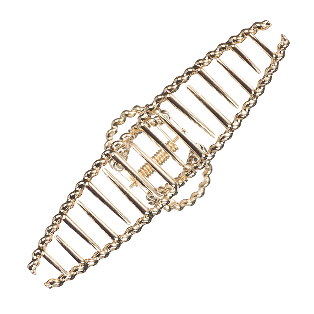 Заколка-краб, цвет золотой DEWAL BEAUTY 3002BD