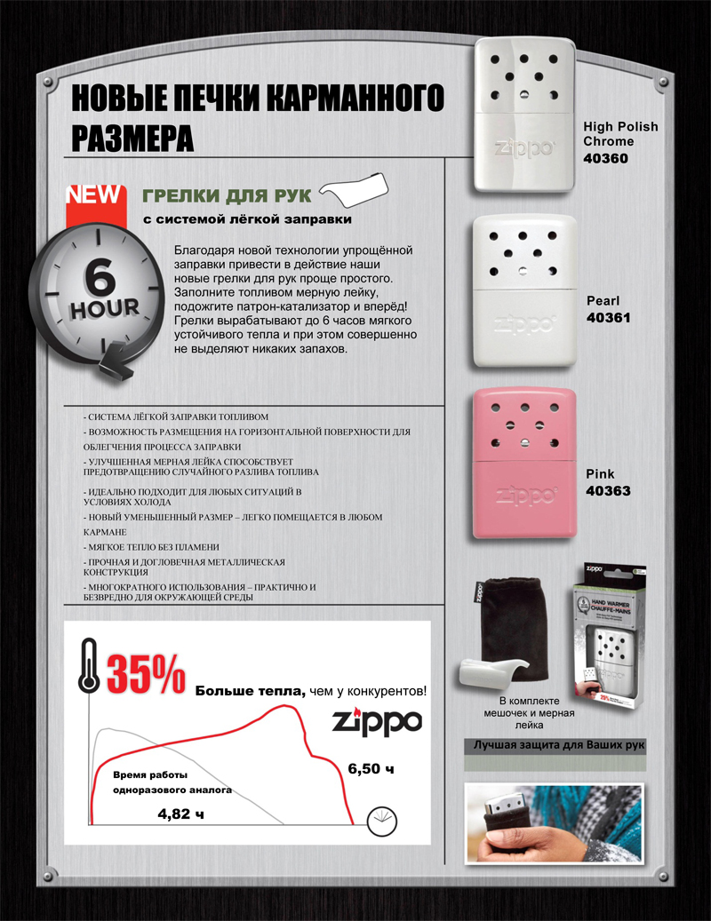 Грелка для рук Pearl ZIPPO 40361