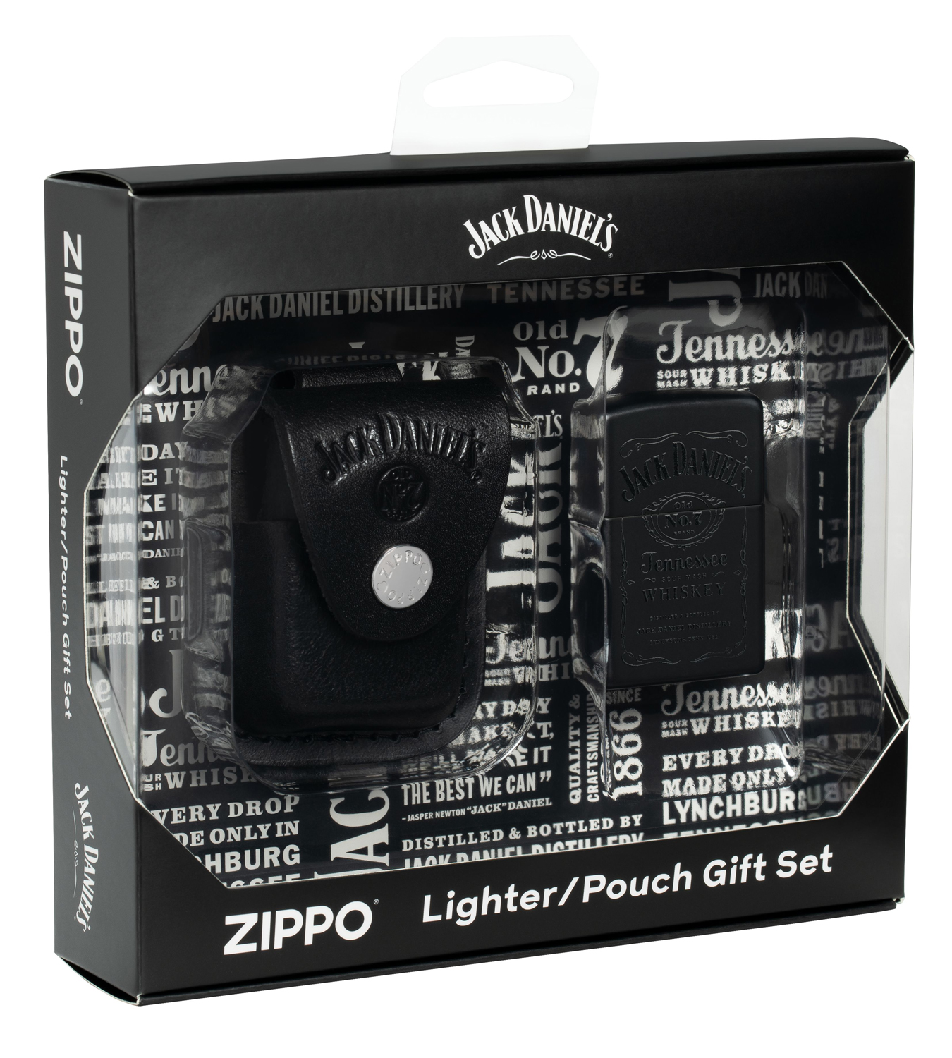 Подарочный набор Jack Daniels®: зажигалка и кожаный чехол ZIPPO 48460