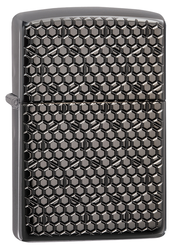 Зажигалка Armor™ Black Ice® Hexagon Design ZIPPO 49021