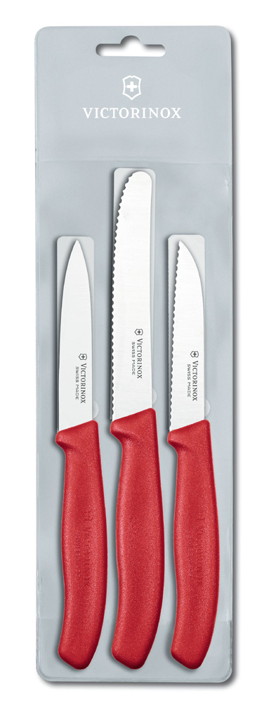 Набор из 3 ножей Swiss Classic: 2 ножа для овощей 8 см, столовый нож 11 см VICTORINOX 6.7111.3