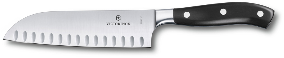 Нож сантоку VICTORINOX Grand Maître, кованый, 17 см, чёрный