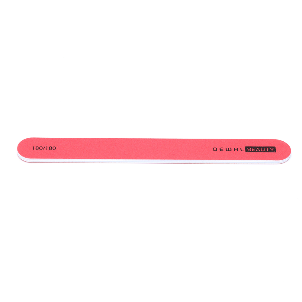 Пилка для ногтей, прямая красная 1,9х17,8 см, 180/180 грит DEWAL BEAUTY 9109402