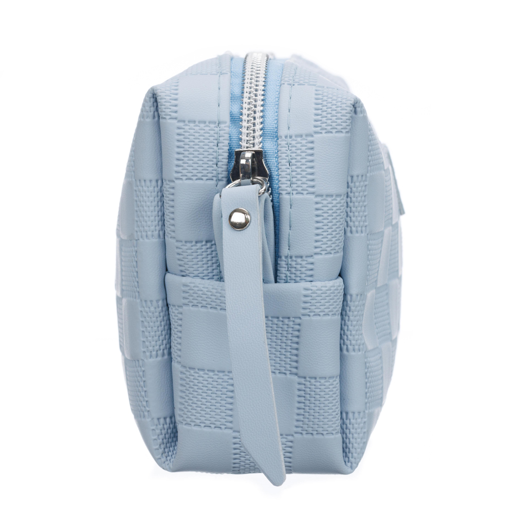 Косметичка серия "Шашки", голубая,19,5х6х10см  DEWAL BEAUTY BG-330