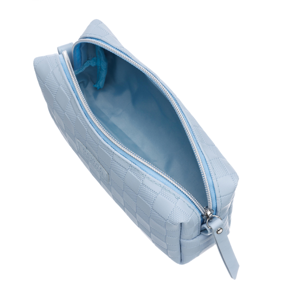 Косметичка серия "Шашки", голубая,19,5х6х10см  DEWAL BEAUTY BG-330