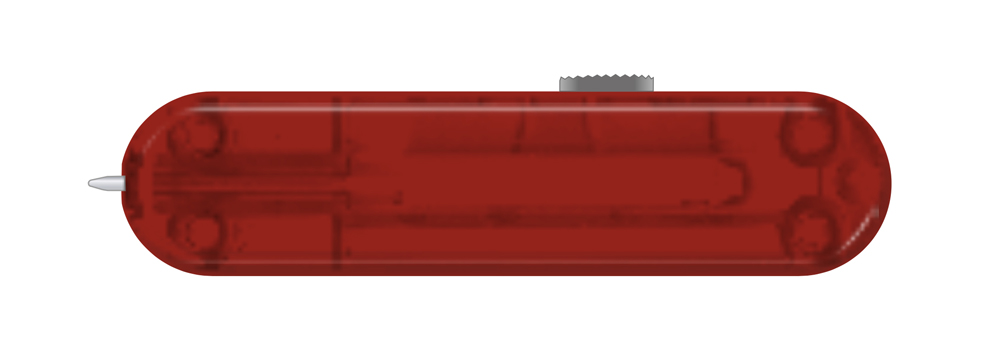 Задняя накладка для ножей 58 мм, пластиковая, полупрозрачная красная VICTORINOX C.6300.T4