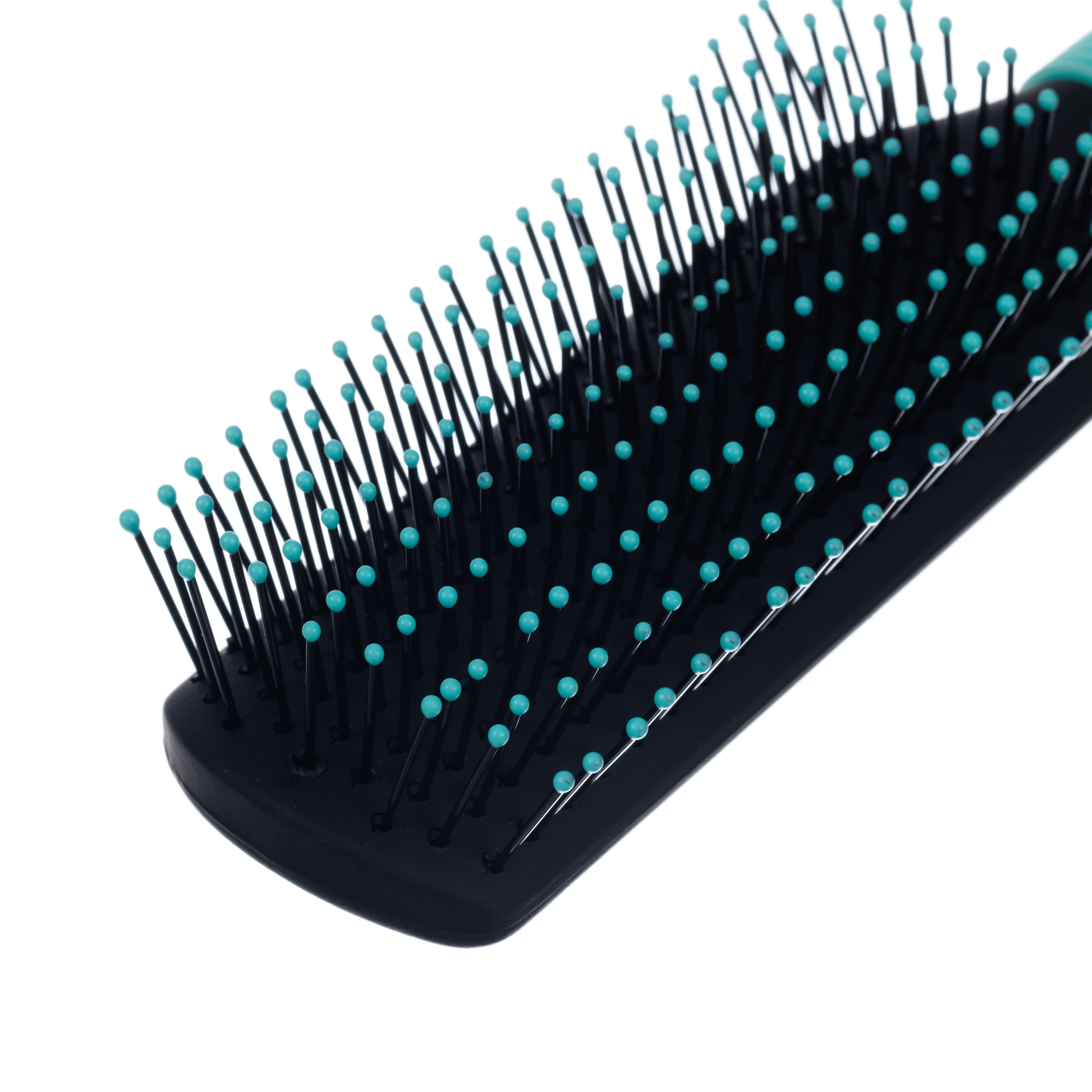 Массажная щетка прямоугольная "Бирюза" DEWAL BEAUTY DBBZ4