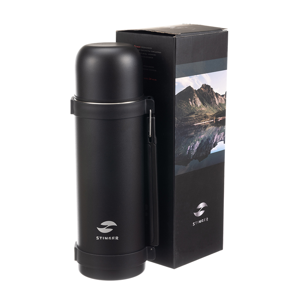 Термос с ручкой (1,2 л) STINGER HY-1200-11BLK
