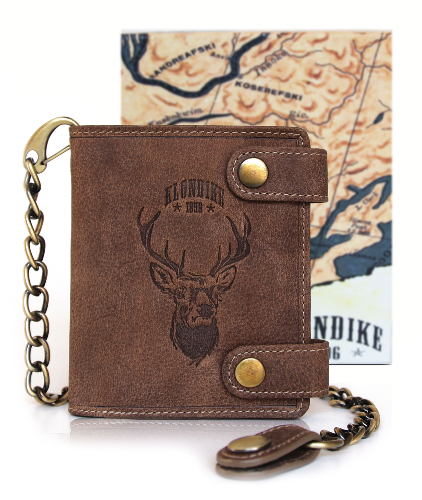 Бумажник с металлической цепочкой «Tim Deer» KLONDIKE 1896 KD1025-02