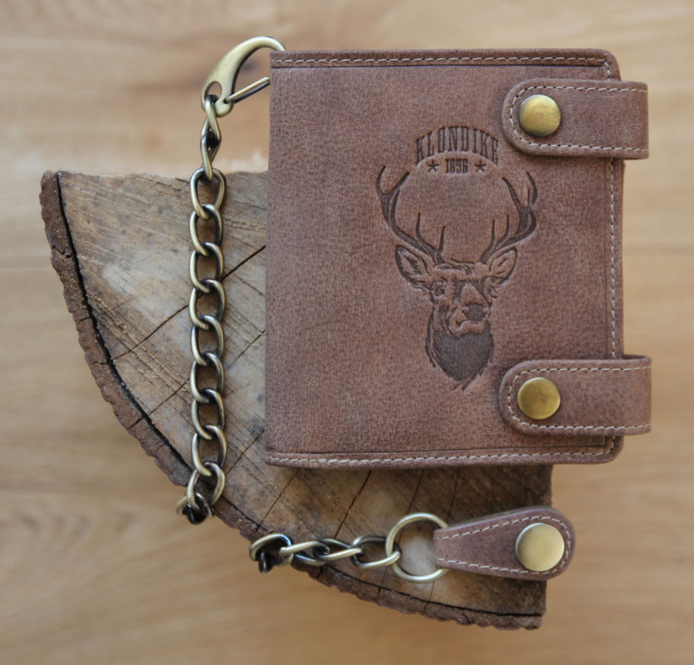 Бумажник с металлической цепочкой «Tim Deer» KLONDIKE 1896 KD1025-02