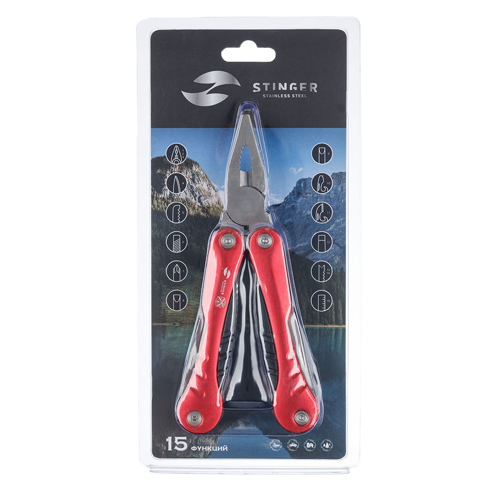 Мультитул в блистере STINGER MT-801AB-FB