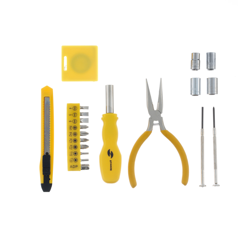 Набор инструментов (20 шт) в пластиковом кейсе STINGER NST128020