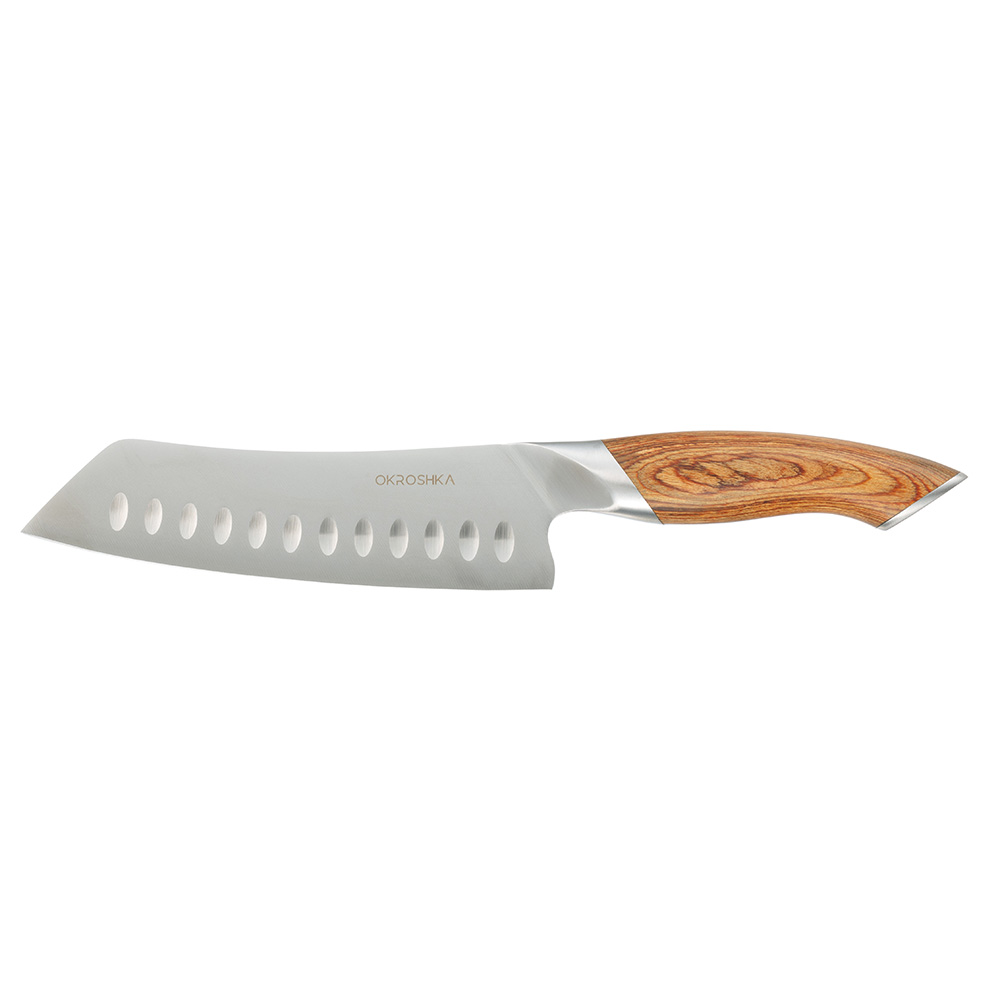 Набор кухонных ножей Truffle в подставке, 6 ножей, ножницы OKROSHKA OK120PW-SET